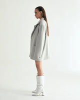 UNISEX HAIRY WOOL COAT JACKET W - BYRDEYE GRAY (6636065325174)