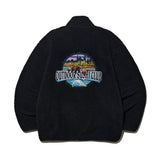 グラフィックフリースジャケット/GRAPHIC FLEECE JACKET BLACK (6698687922294)