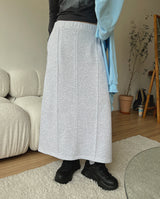 ピンタックドロングスカート / Pin-tucked Long Skirt (3color)