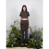 トラックシャーリングスカートパンツ / TRACK SHIRRING SKIRT PANTS - CHARCOAL