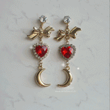 ムーンウィッチイヤリング / Moon Witch Earring- Red