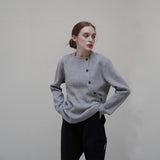 Gray Waffle Button Tee