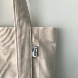 Corduroy simple line bag - ivory