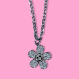 DIAMOND SMILEY DAISY NECKLACE (6652491563126)