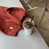 Twill simple line bag - brick