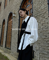 [自主製作] [Restock] サベージアイレットバルーンシャツ/ Savage Eyelet Balloon Shirt (2 color)