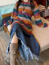 ビンテージジーンズダメージロングスカート / vintage jean damage long skirt