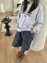 Beelike bermuda denim pants