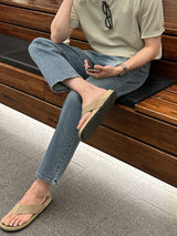 オンスリネン3ボタンカラー半袖ニットウェア / Oz Linen 3 Button Collar Short-Sleeved Knitwear (5 colors)
