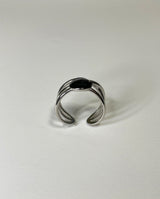 ツイストオニックスリング / twist onyx ring (925silver)