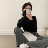 [BELLIDE MADE] MULTI-Half CROPED PLAIN LONG SLEEVE