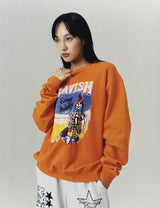 スノーウィホリデースウェットシャツ/SNOWY HOLIDAY SWEATSHIRT ORANGE(CV2CFUM465A)