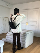 Roner ヴィンテージ フローラル ブーツカット ニット パンツ