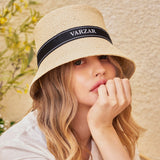 Ribbon paper bucket hat Beige