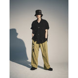 レイカットボタンシャツ / LAY-CUT BUTTON SHIRT_BK