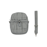 NEW SYMBOL RIVET QUILTING MINI CROSS BAG  GRAY