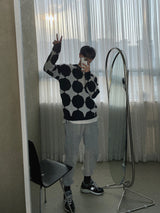 ASCLO Circle Check Knit (2color) (6648555896950)