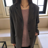 Tebi ベーシック ボクシー オーバーフィット ミニブレザー ジャケット