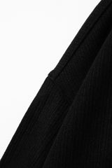 フォールディングラベルタートルネックニットTシャツ/Folding Label Turtleneck Knit T-shirt K11 Matte Black