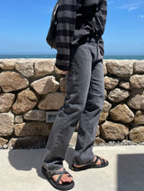 ストライプパンチロングスリーブニット / STRIPED PUNCHING LONG SLEEVE KNITWEAR(3COLOR)