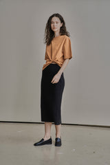 オーバーサイズロゴ刺繍Tシャツ/OVERSIZED LOGO EMBROIDERED T-SHIRT_ORANGE