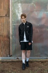 PIPING BLOUSON SET - PANTS (BLACK)