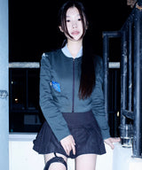 POCKET DETAILS ZIP-UP JACKET TEAL