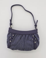 Shakle Y2K Denim Buckle Shirring Mini Shoulder Bag
