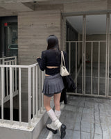 Rope pleated skirt pants