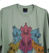 Paisley Elephant Over-Fit Tee (L.Khaki) (6629601902710)