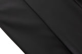 Faux-Leather Slit Trousers _ Black