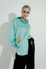 オーバーサイズエンブロイダードシャツ / Oversize Embroidered Shirt (4464529932406)