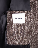 ヘリンボーンブレンドラグランスリーブコート/wool-blended Raglan-sleeve Coat