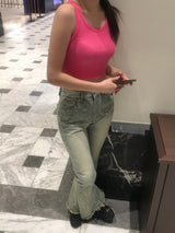 Hera boots cut denim pants 