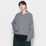 ボエルカラーニットウェアジップアップ / Boel Collar Knitwear Zip-Up