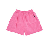 A LOGO EMBLEM TERRY SHORT PANTS  PINK