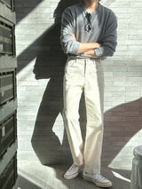 LMN Just Semi-Wide Cream Pants (1 color)