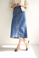 ローザデニムスカート / ROSA DENIM SK / H LINE SKIRT