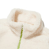 KIRSH X MISAKI KAWAI FLEECE MIX PATCH STADIUM MEN JACKET [IVORY]