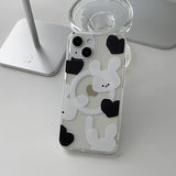 [Bead]Black Bigmochi Rabbit Magsafe Phone Case Tok Set