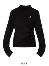 ギャザーラインポイントロゴTシャツ / HIDE Shirring Top (4606078517366)