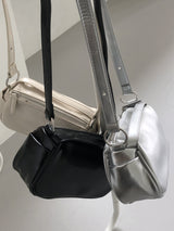 ローケングロッシースクエアショルダークロスボディバッグ / Loken Glossy Square Shoulder Crossbody Bag
