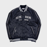 ヴァーシティジャケット/SUPERIOR GLOSSY VASITY JACKET (NAVY)