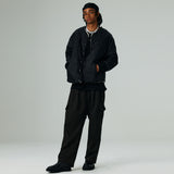 リバーシブルフリースジャンパー/REVERSIBLE FLEECE JUMPER-BLACK