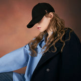 Rose gold stud over fit ball cap