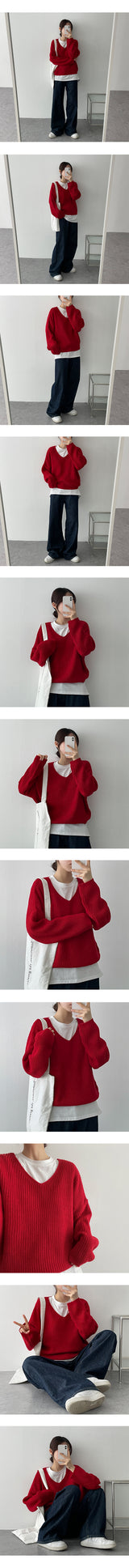 ヒルズハーフクロップドVニットウェア / Hills Half Cropped V-Knitwear