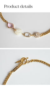 レトロムードビンテージサージカルチェーンネックレス/Retro mood vintage surgical chain necklace