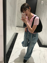 Ellie string denim pants