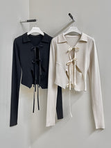リボンカラーTシャツ / RIBBON COLLAR T-SHIRT