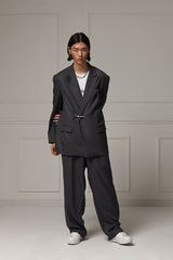 Buckle suit jacket - Charcol (4622118092918)